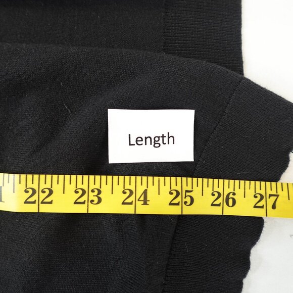 Stylus Womens Cardigan Sweater Medium Black Minimalist Open Capsule Career NEW - Picture 10 of 11